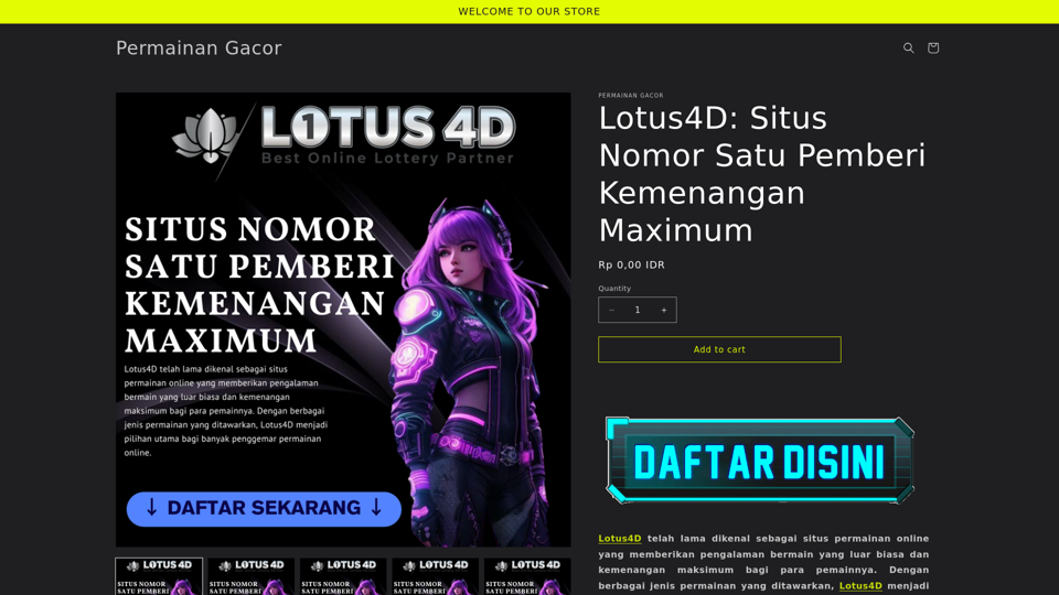 Lotus4D: Situs Nomor Satu Pemberi Kemenangan Maximum