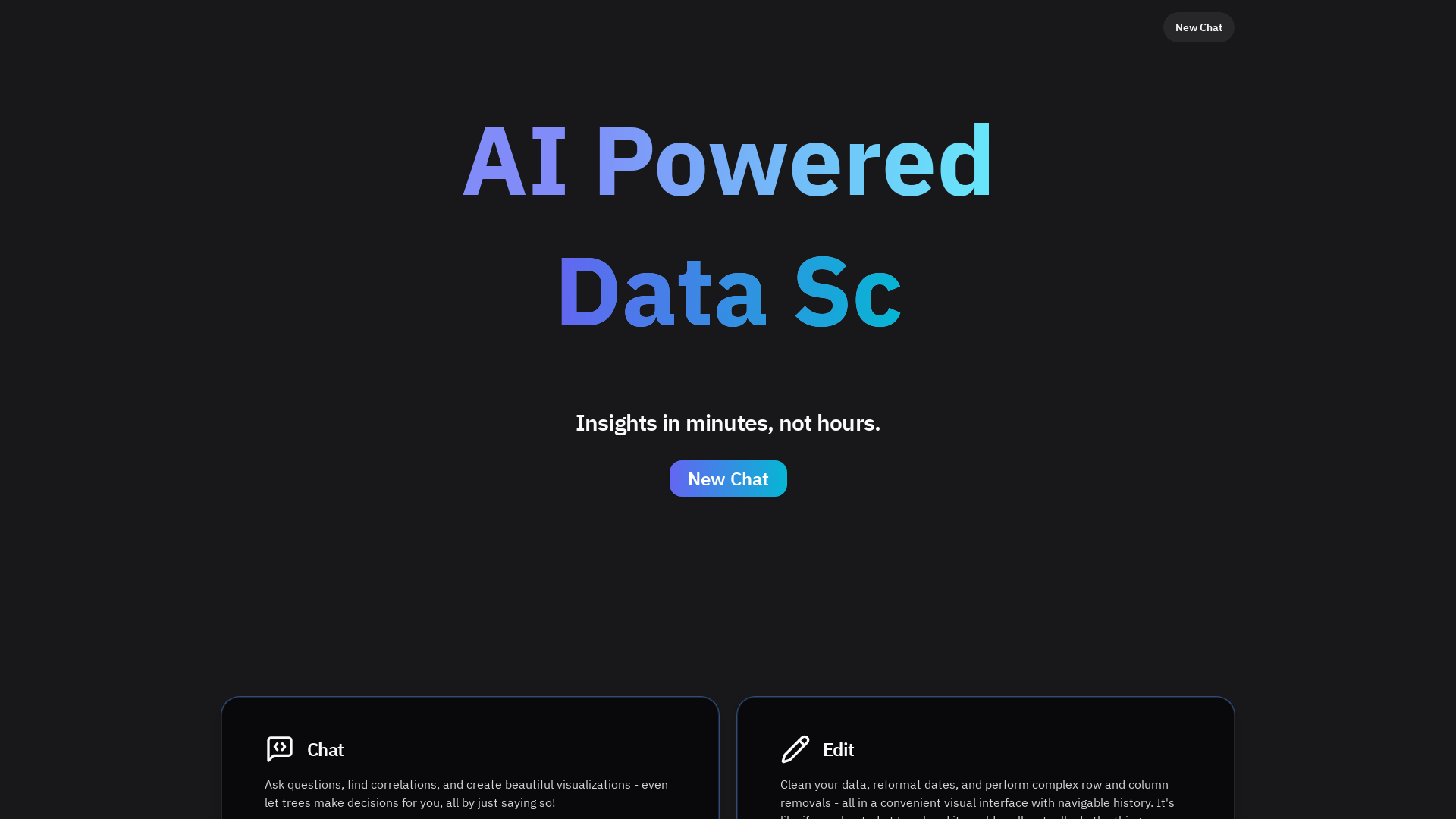 Fast Data Analysis
