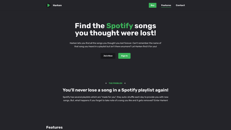 Harken | Find the Spotify songs you thought were lost!