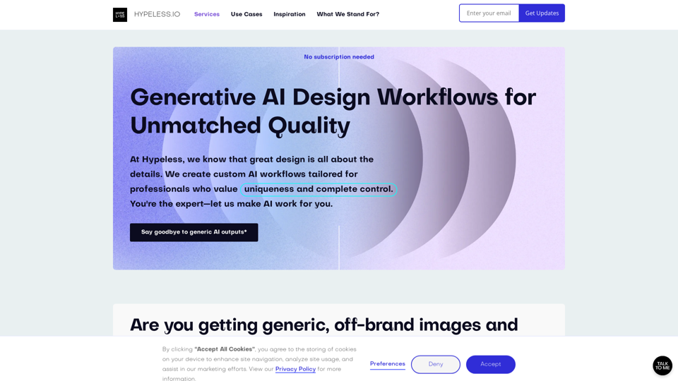 Hypeless.io – Hybrid Human+AI Workflows to speed up your design process