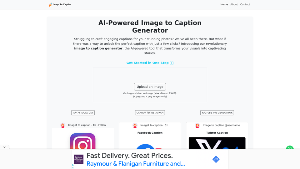 AI-Powered Image To Caption Generator | 100% Free, No Login