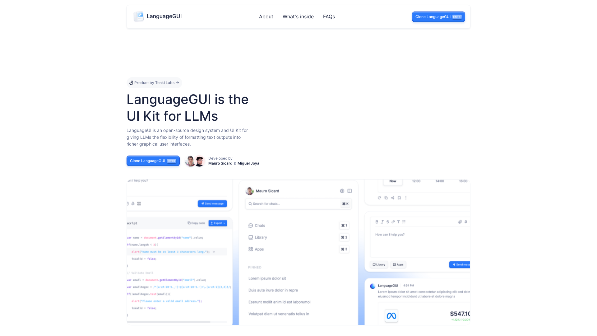 LanguageGUI — A UI Kit for LLMs