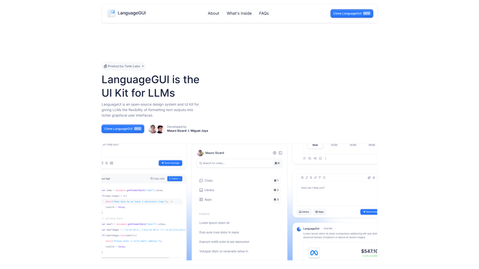 LanguageGUI — A UI Kit for LLMs