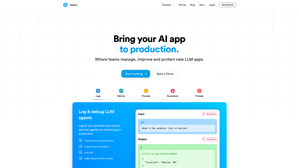 Lunary - AI developer platform