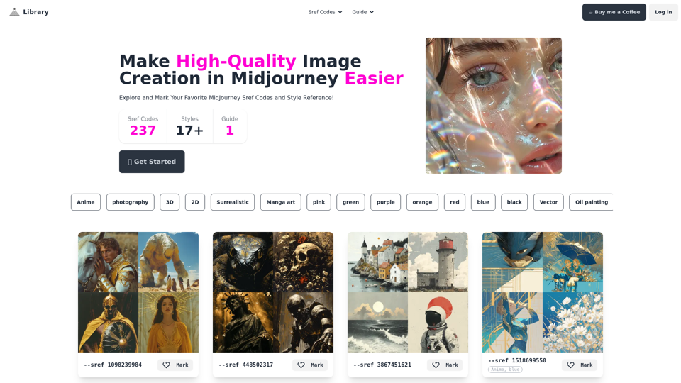 Midjourney SREF Codes Library and Guide for Style Reference
