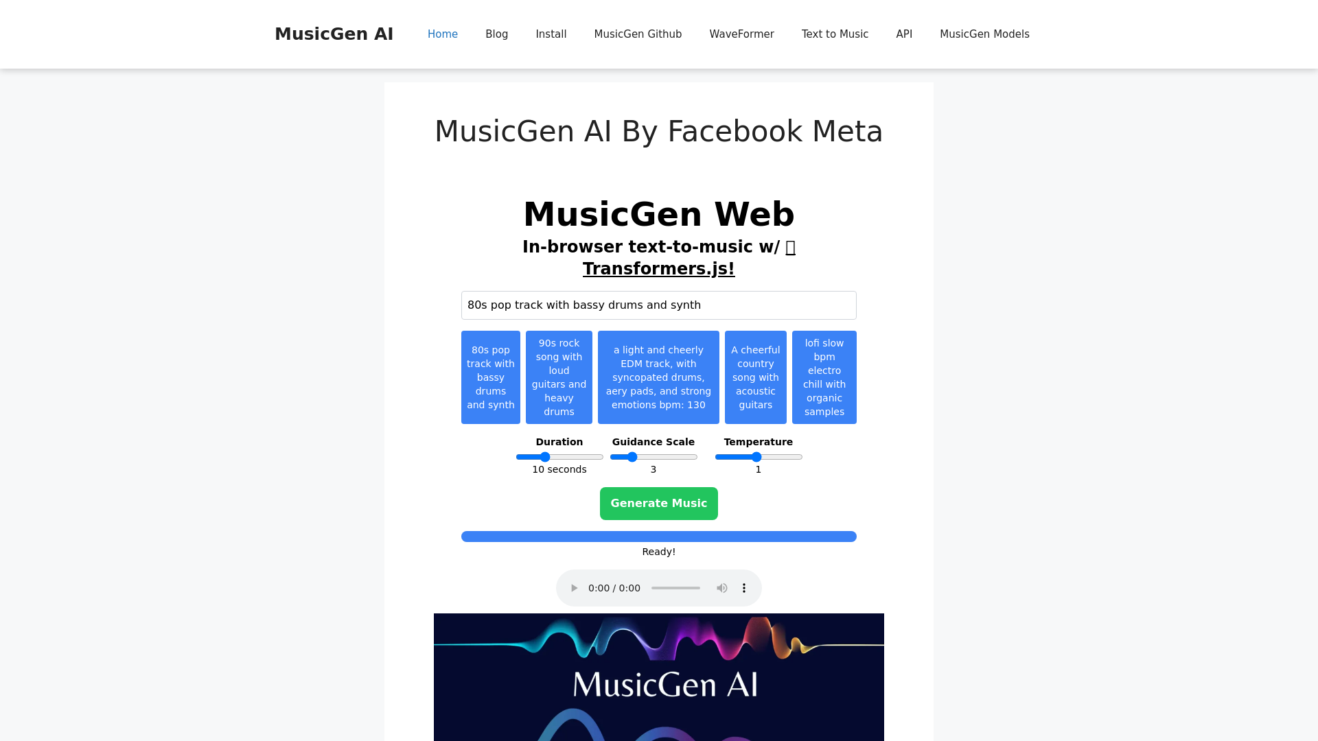 MusicGen AI