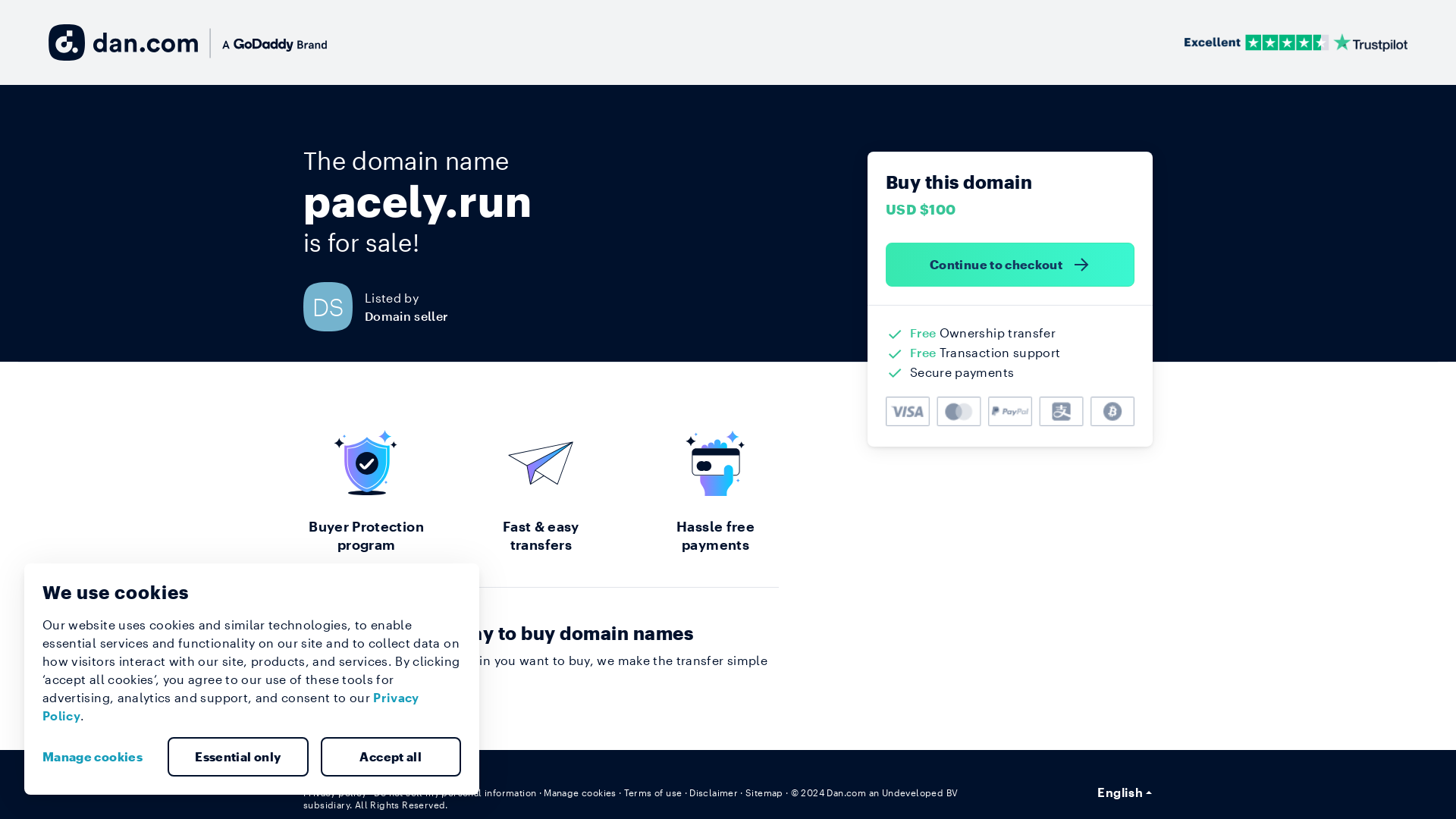 The domain name pacely.run is for sale