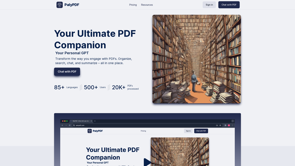 PalyPDF | ChatGPT & Dropbox Alternative for Your Documents