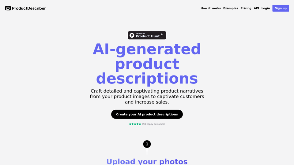 ProductDescriber - AI-generated product descriptions