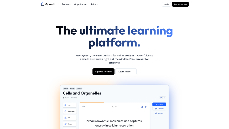 Quenti | The Ultimate Learning Platform