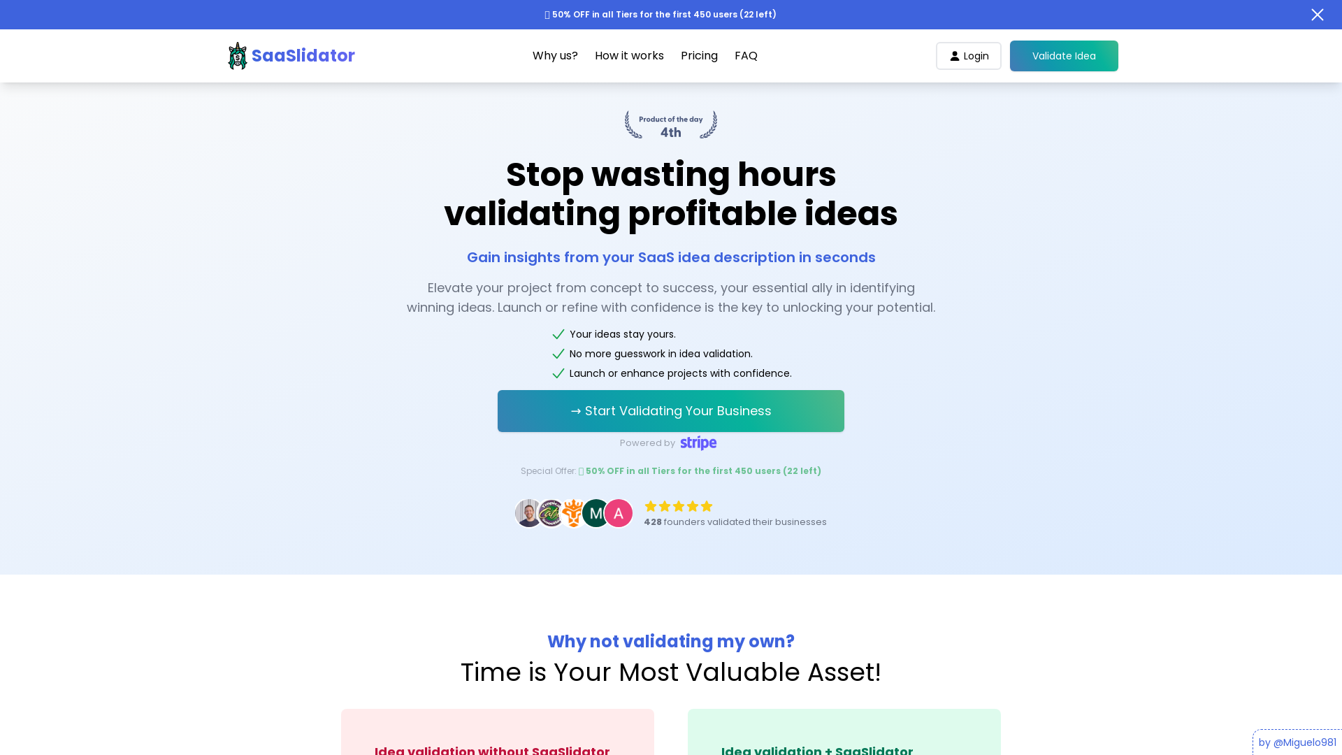 SaaSlidator: Stop wasting hours validating your Idea
