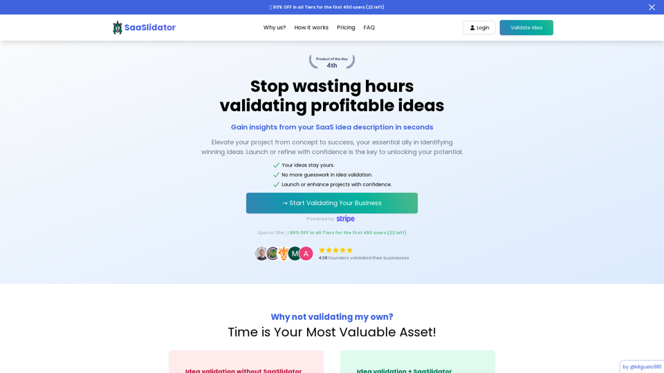 SaaSlidator: Stop wasting hours validating your Idea