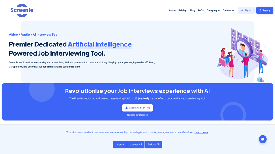 Screenle - AI Powered Job Interviewing Tool | Home - Start Your Journey with Screenle