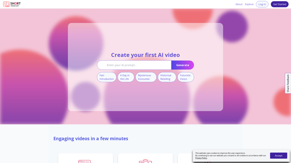 Short Videos App | AI Short Videos for Events, Social Media, and Marketing