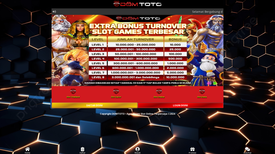 DOMTOTO - Agen Resmi Slot Online Terpercaya 2024