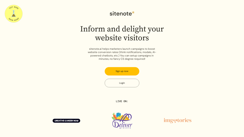 sitenote | CMS for website notifications