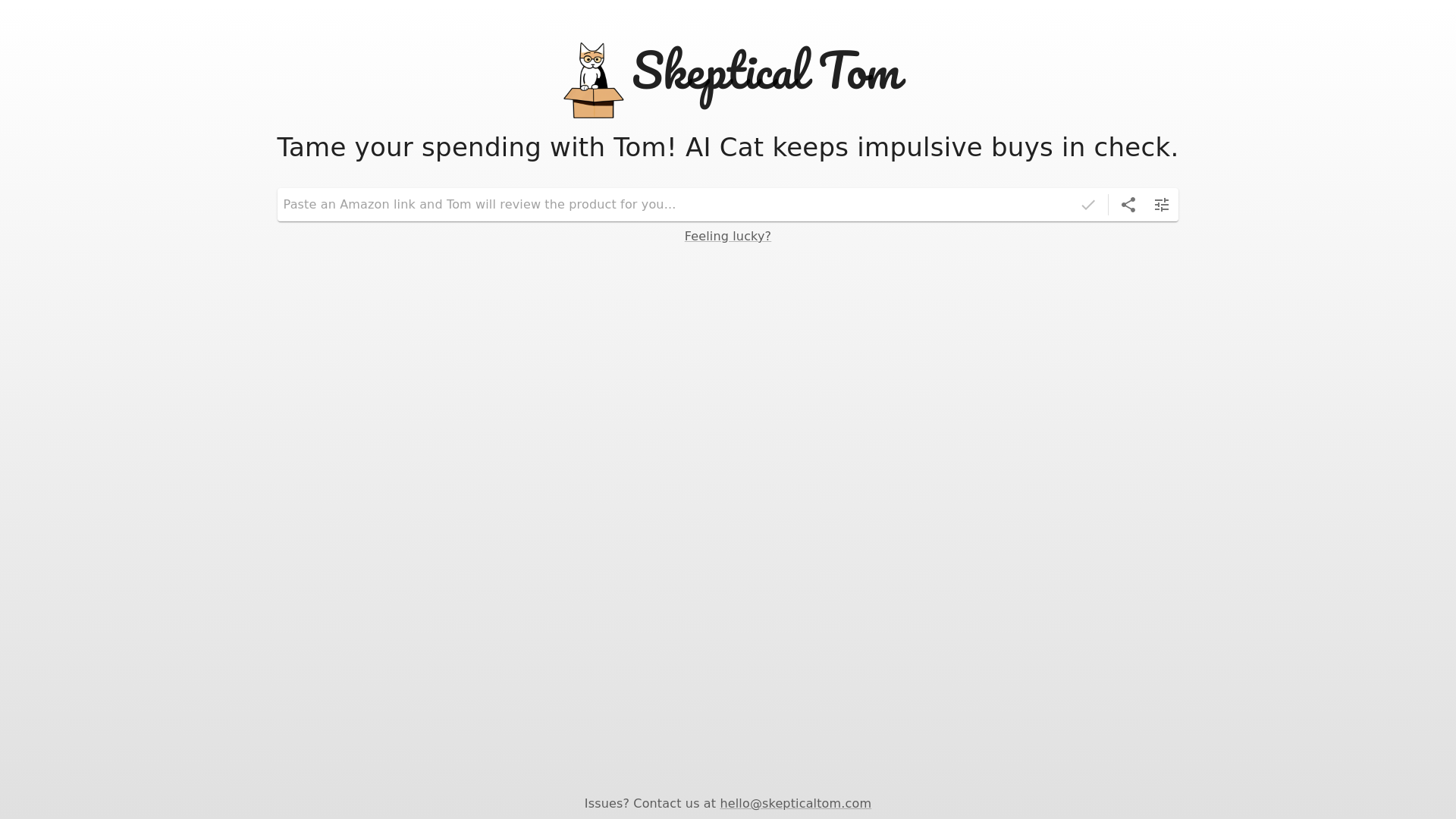 Skeptical Tom screenshot
