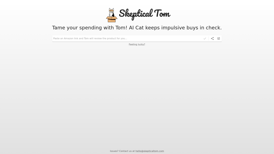 Skeptical Tom: AI Cat tames your impulsive buys