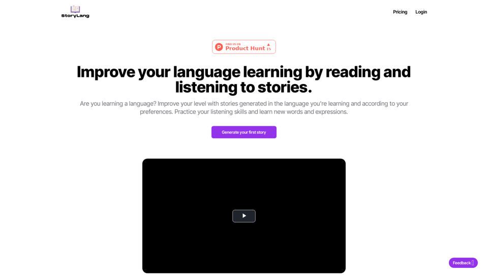 StoryLang - Learn language by generating story