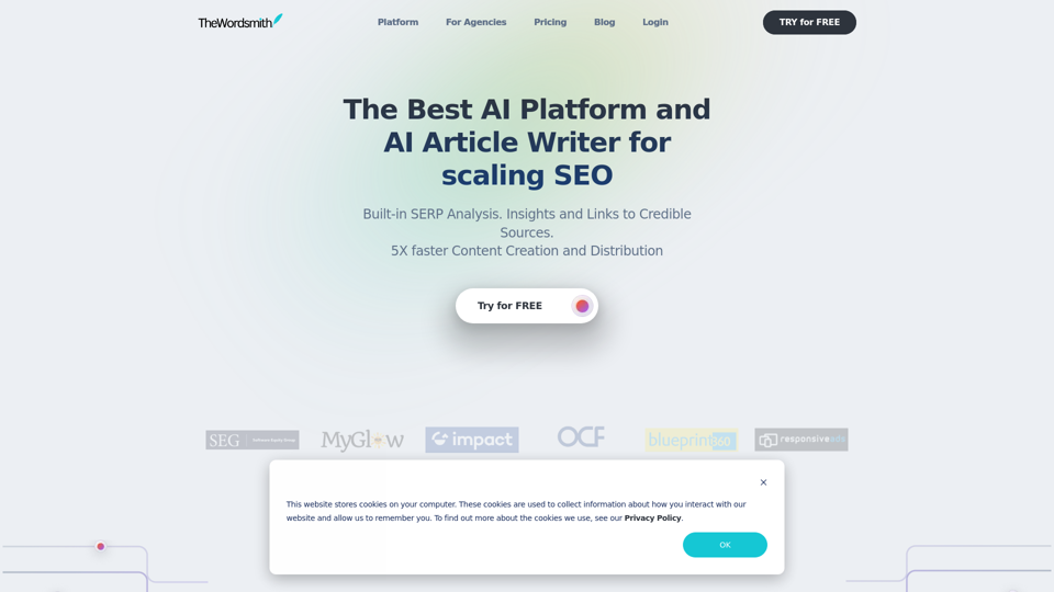 TheWordsmith.ai | AI SEO Platform and AI Article Writer