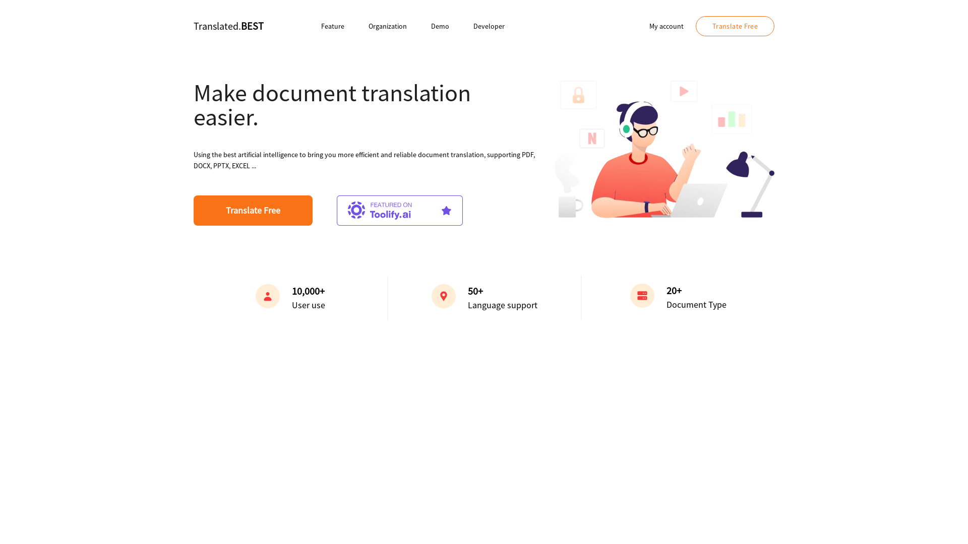 Document translation: PDF, DOCX, XLSX, PPT, EPUB