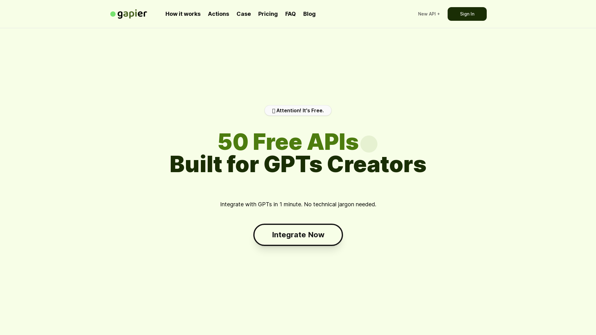 Gapier: Free Actions for ChatGPT Users