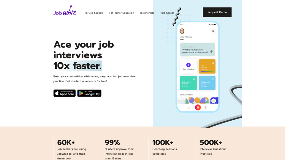 JobWhiz: Smart, Fun and Easy Job Interview Prep