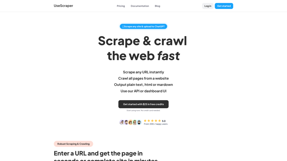 UseScraper - Web Crawler & Scraper API