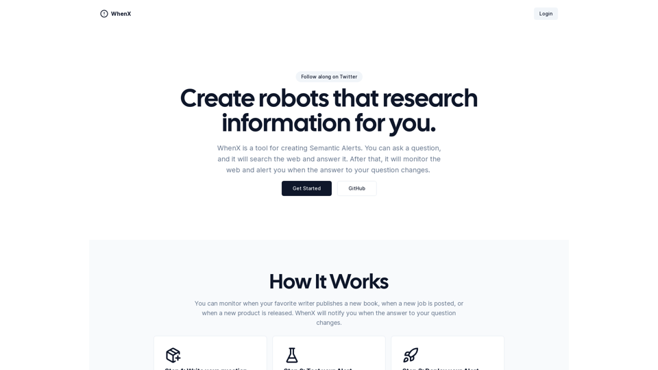 WhenX: Create robots that monitor the web for you.