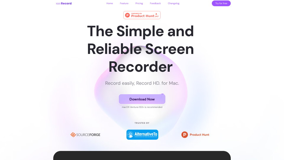 1001 Record for Mac - Screen Recorder