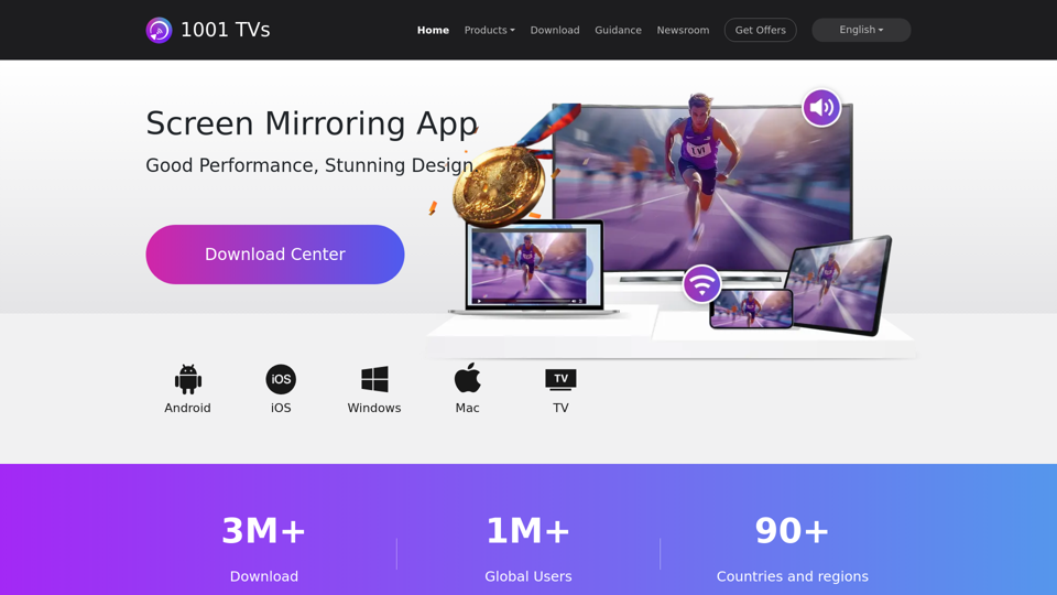 1001 TVs Screen Mirroring – Wirelessly Mirror Screen to Any Device