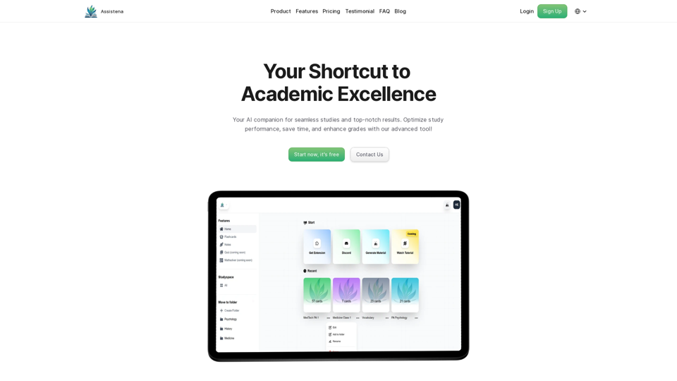 Assistena - Your AI study campanion