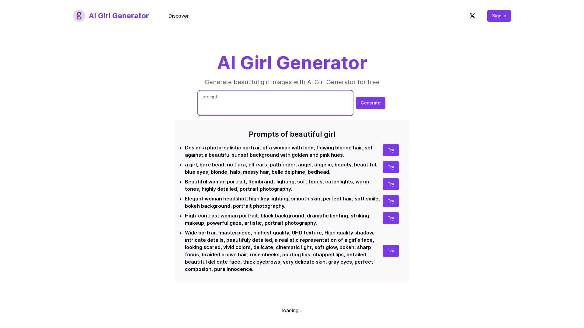AI Girl Generator | MagicBox.tools