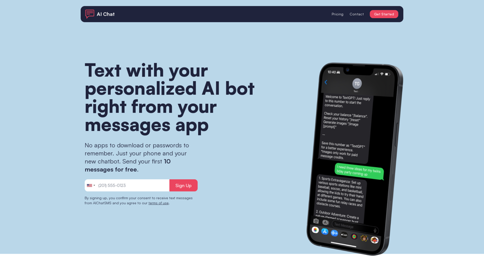 AI right in your text messages | AI Chat