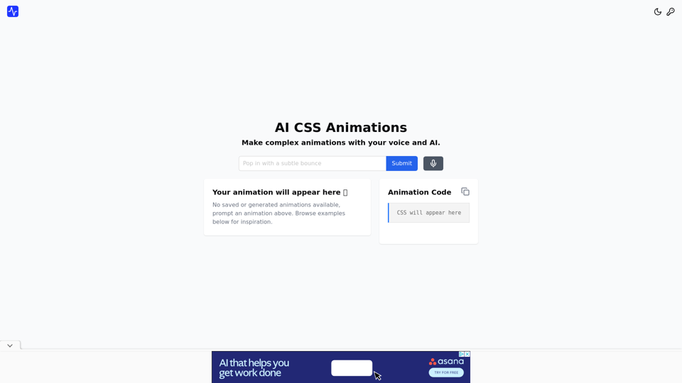Make CSS Animations with AI screenshot