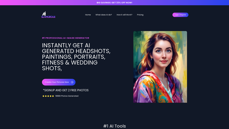 AiGlamorous - Create Ai Generated Headshot, Portrait & Wedding shots