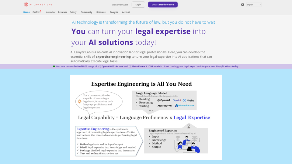 AI LAWYER LAB | Turn your legal expertise into AI solutions