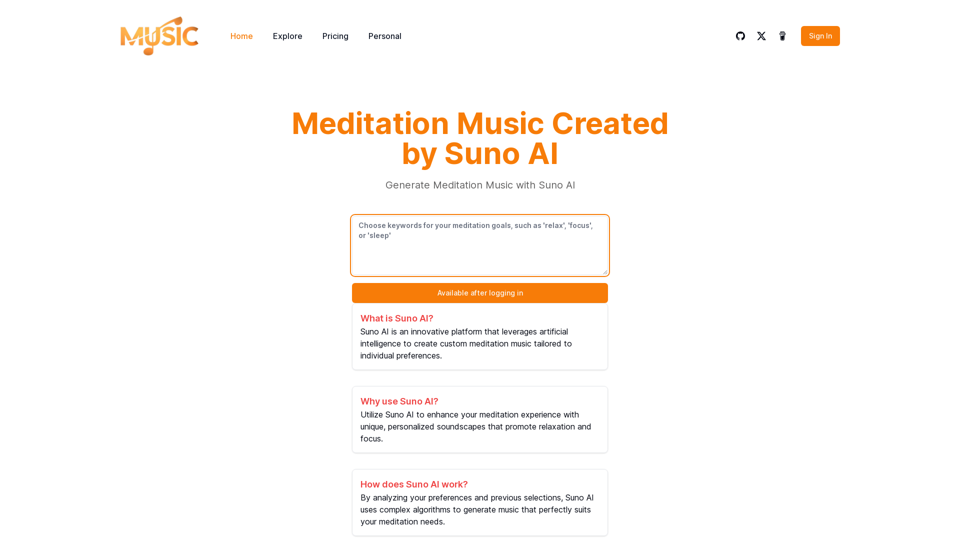 Meditation Music Created by Suno AI