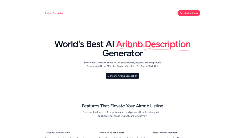 Airbnb Description Generator | Airbnb Generator