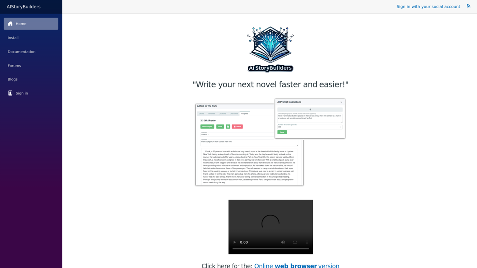 AIStoryBuilders screenshot