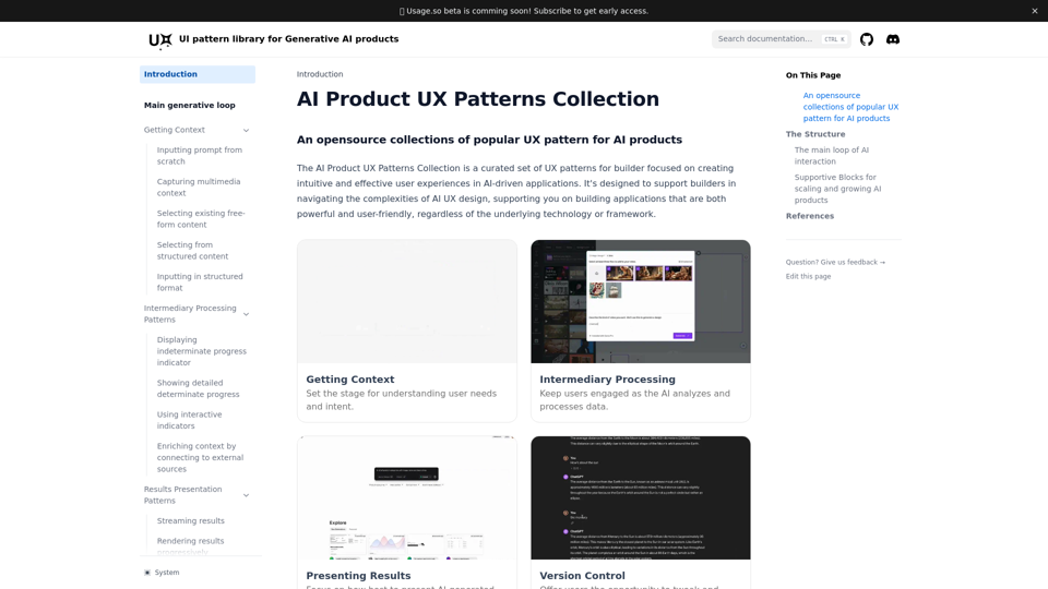 AI Product UX Patterns Collection – rezza.io