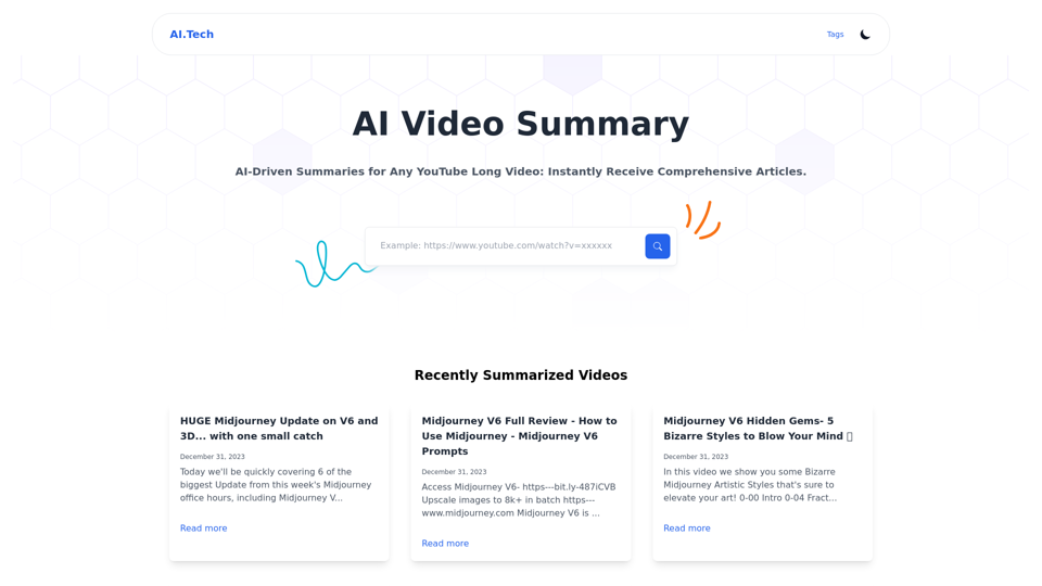 AI Video Summary for Any YouTube Long Video