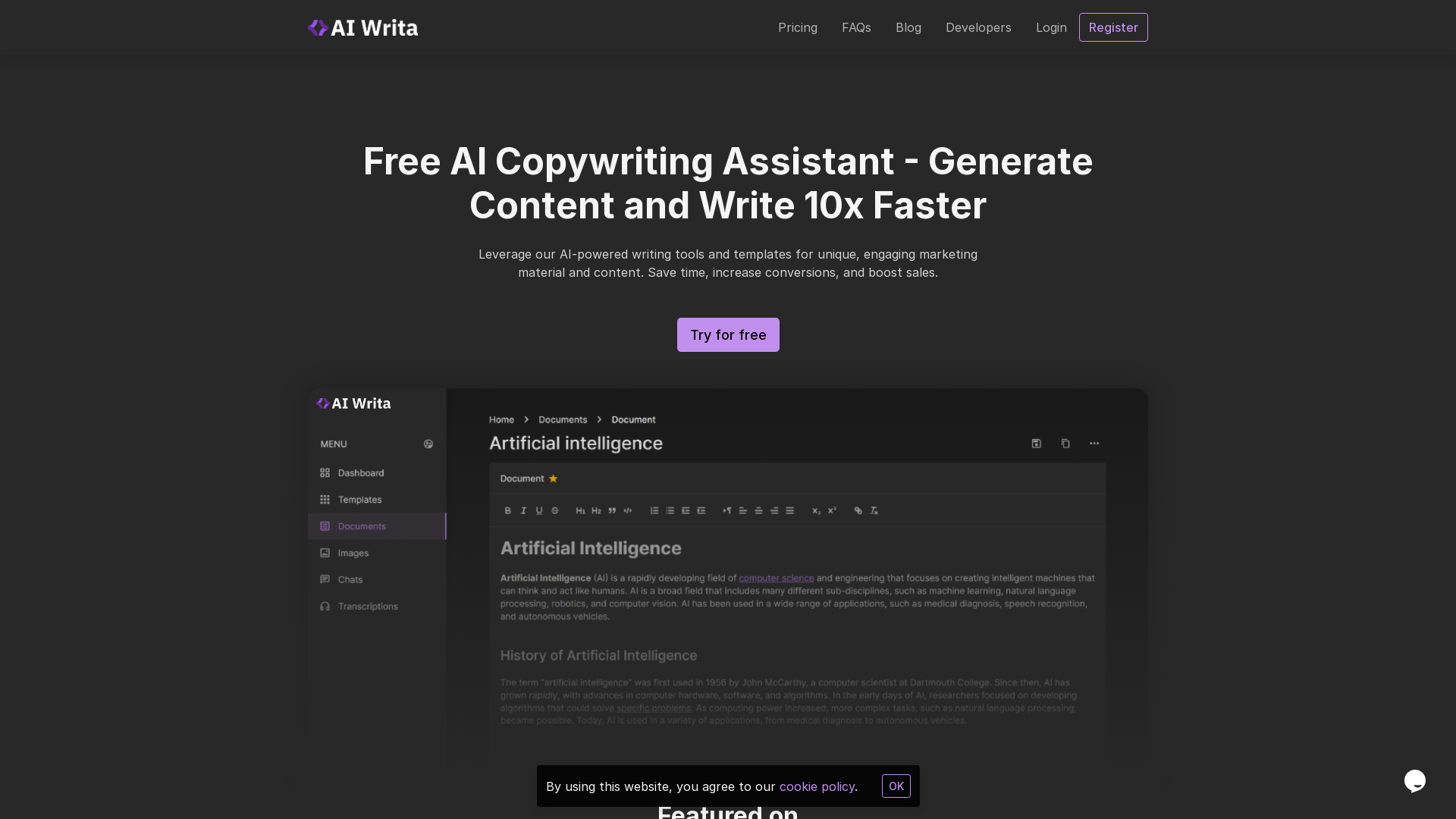 AI Writa screenshot