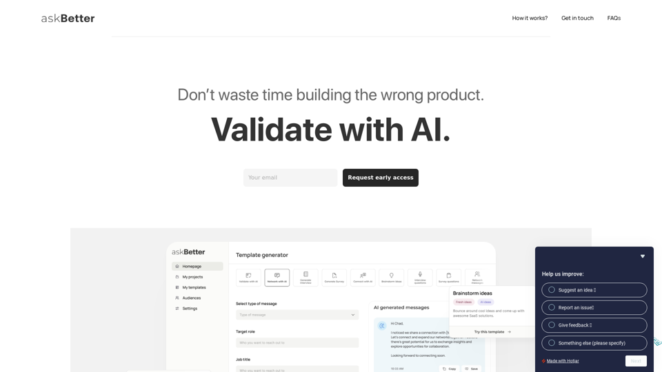 Don’t waste time building the wrong product; validate with AI