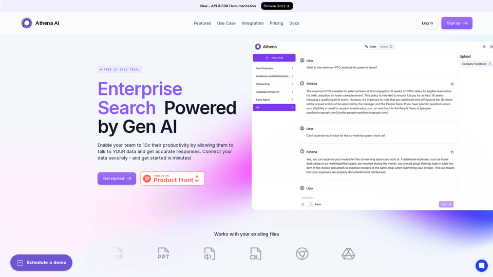 Athena AI - Chat With Your Data