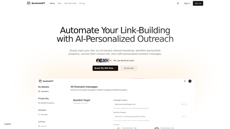 AI-Powered Link Building Platform | BacklinkGPT