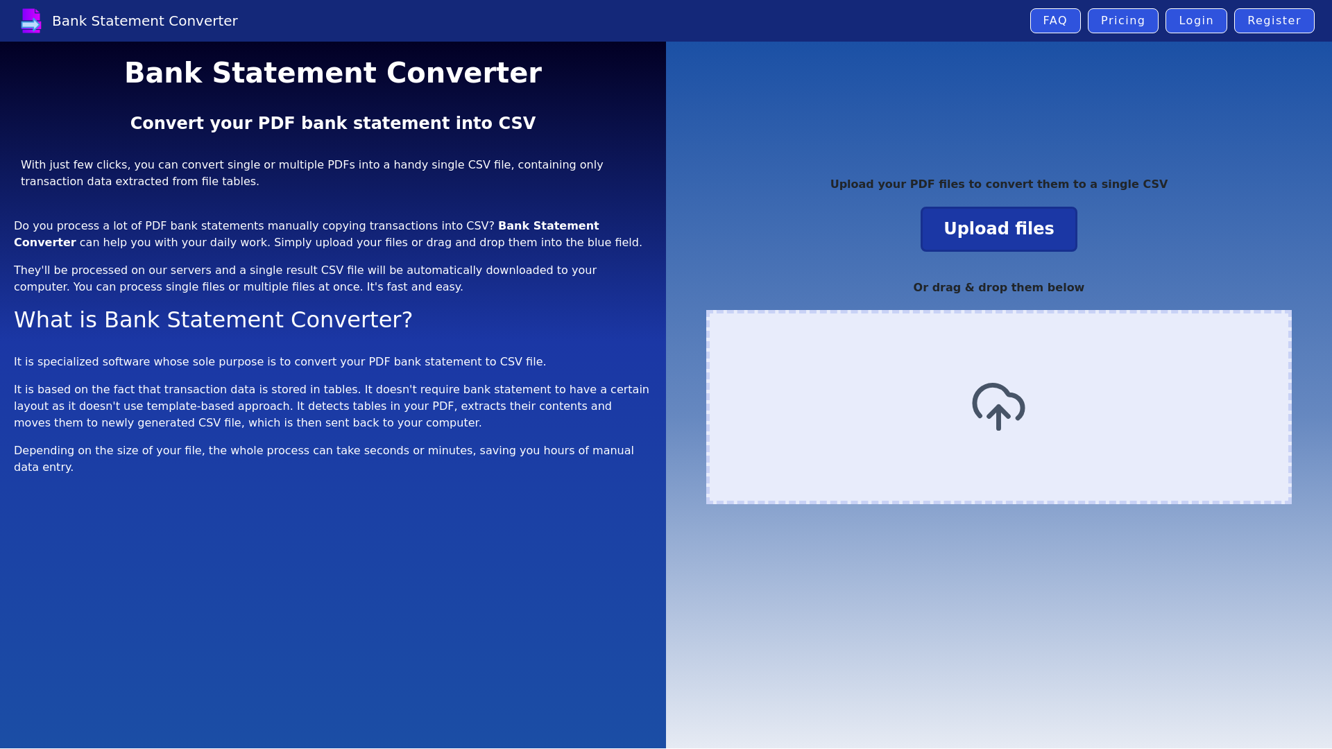 Bank Statement Converter screenshot