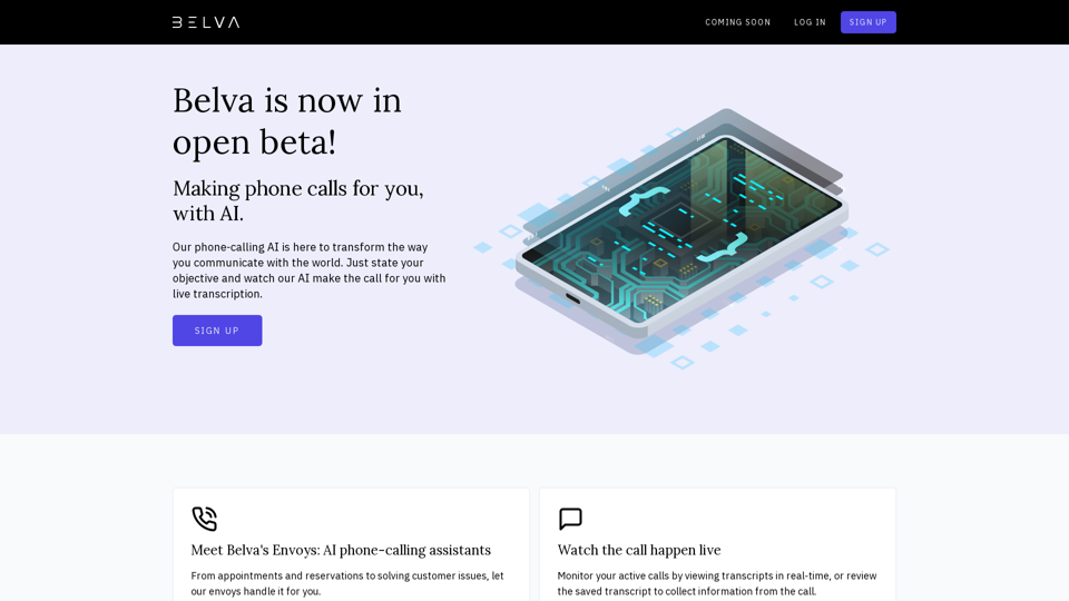 Belva - Make phone calls with AI