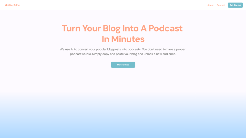 Turn Your Blog Into Podcast I BlogToPod