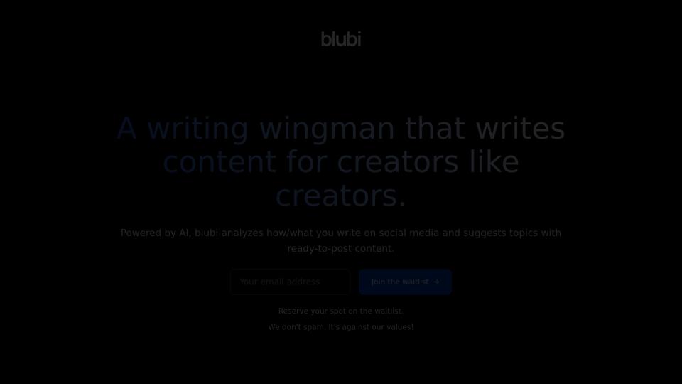 blubi.ai screenshot